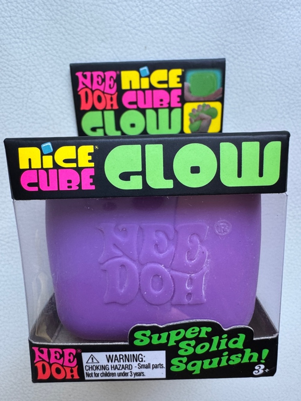 NeeDoh Nice Cube Glow in the Dark Purple Squishy TikTok Viral Toy SHIPS TODAY!